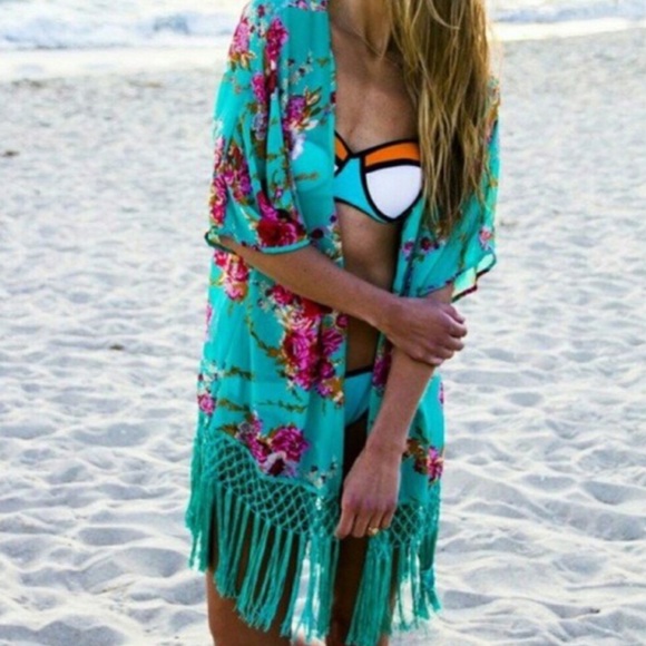 Floral Kimono Cover-Up - Picture 7 of 8